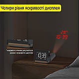 Настільний проекційний годинник Mids з термометром і Bluetooth., фото 5