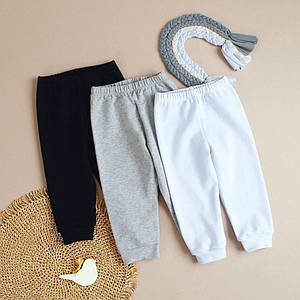 Дитячі штанці з можливістю обрання кольору чорні сірі білі на зріст 56 - 92 від українського виробника