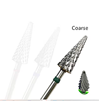 Фреза твердосплавна для манікюру "конус" зелена