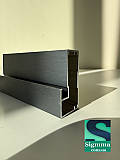 Алюмінієвий рамковий  профіль для меблевих фасадів ГРАФІТ БРАШ