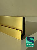 Рамковий алюмінієвий профіль для меблевих фасадів ЗОЛОТО поліроване
