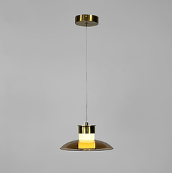 Світильник із подвійним янтарним плафоном Ø 22 см AA458-220 GD+Amber