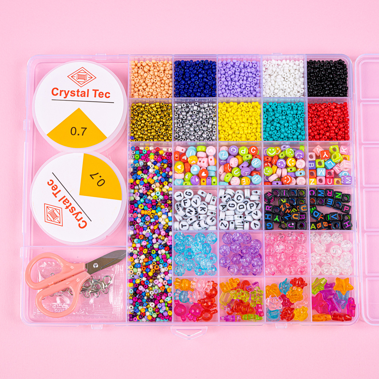 Набір бісеру та намистин для створення браслетів KA-23-46816, фото 1