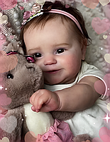 Реборн с волосами 50 см, Пупс реборн, Для девочки пупс, Реборн кукла пупс мягкотелый