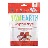 YumEarth Organic Pops 20 Pops 124 грамм - Органические Леденцы для Детей