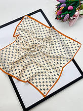 Легка хустка 70*70 см віскоза/коттон світлий бежевий