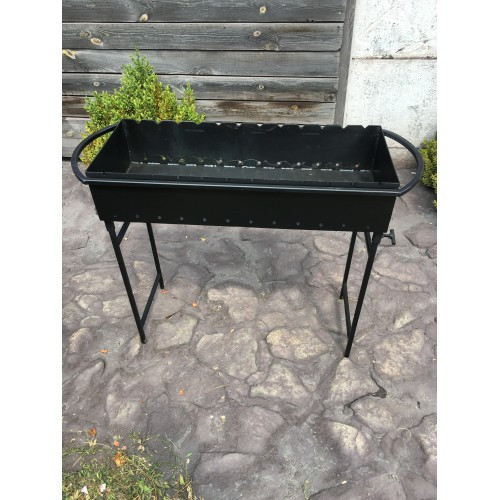 Мангал на 12 шампурів 4 мм. сталь на знімних ніжках, фото 1