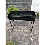 Мангал на 12 шампурів 3 мм. сталь на знімних ніжках, фото 6