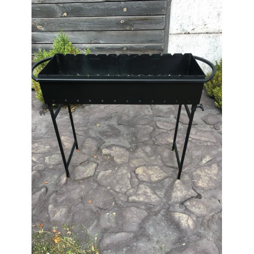 Мангал на 12 шампурів 3 мм. сталь на знімних ніжках, фото 1