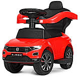 Каталка-толокар Bambi Racer 2в1 з батьківською ручкою, червоний 651-3, фото 6