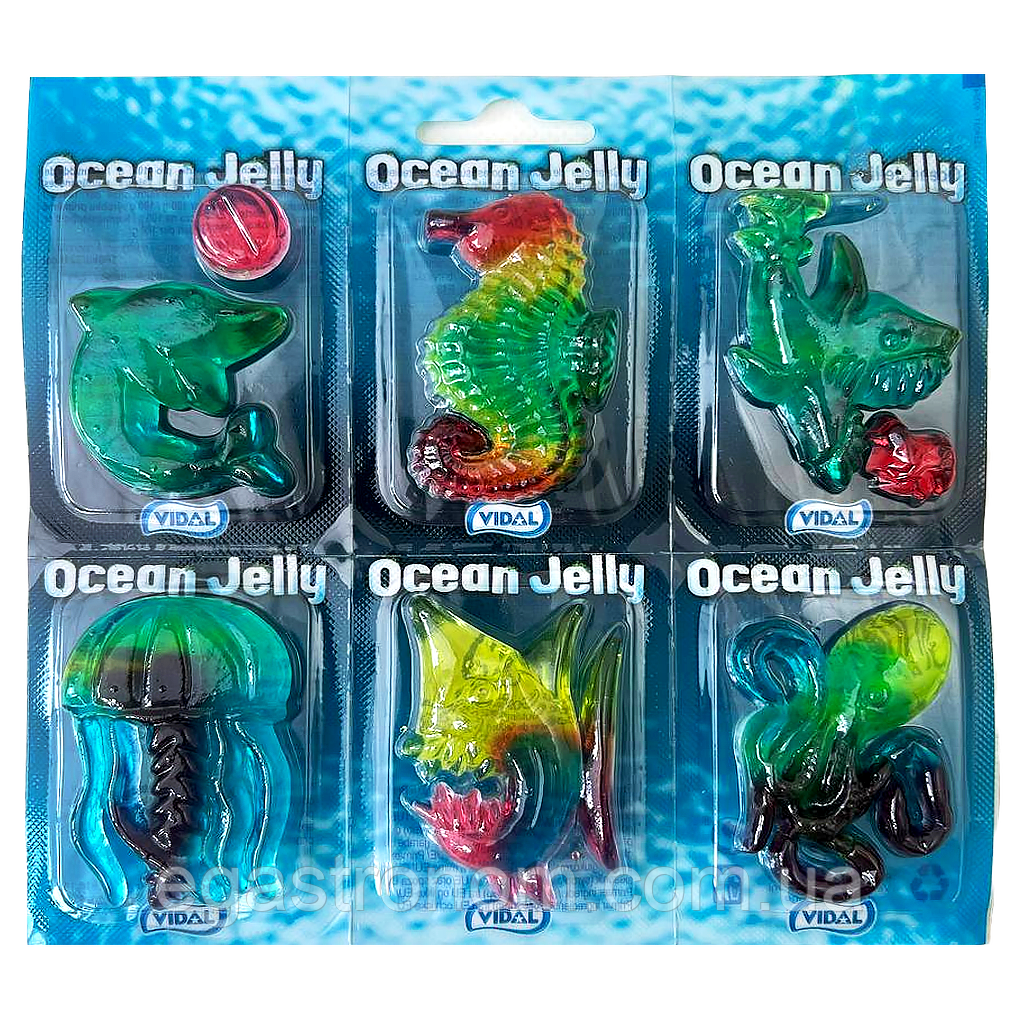 Желейки морські тварини Джеллі Jelly ocean (6*11g) 6шт/пач 11пач/ящ (Код: 00-00017978), фото 1