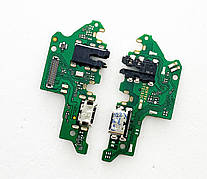 Шлейф для Huawei P Smart Z (STK-L21)/Y9 Prime 2019, з роз'ємом зарядки, з роз'ємом навушників з мікрофоном, плата зарядки