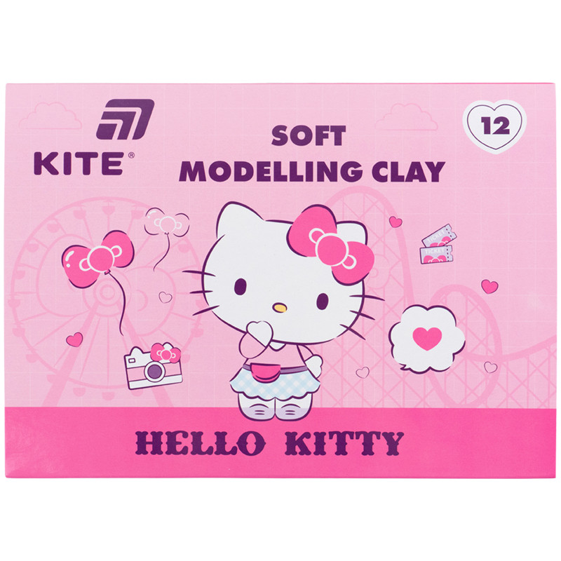 Пластилін восковий Kite Hello Kitty HK25-1086, 12 кольорів, 240 г