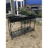 Мангал на 20 шампурів 4 мм. сталь на дровниці, фото 2