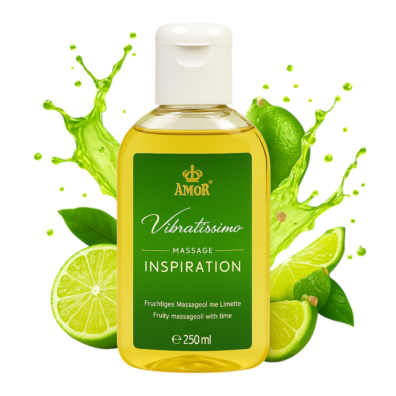 Олія для еротичного масажу Vibratissimo Inspiration, 250 мл з ароматом лайма., фото 1