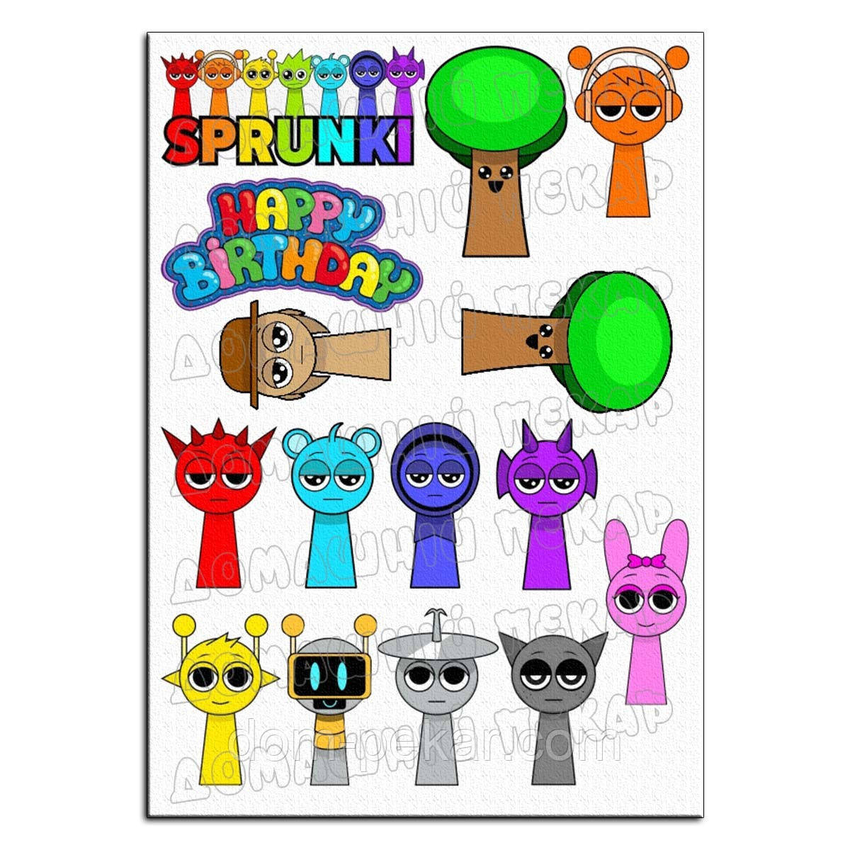 Sprunki Спрунки 2 вафельна картинка