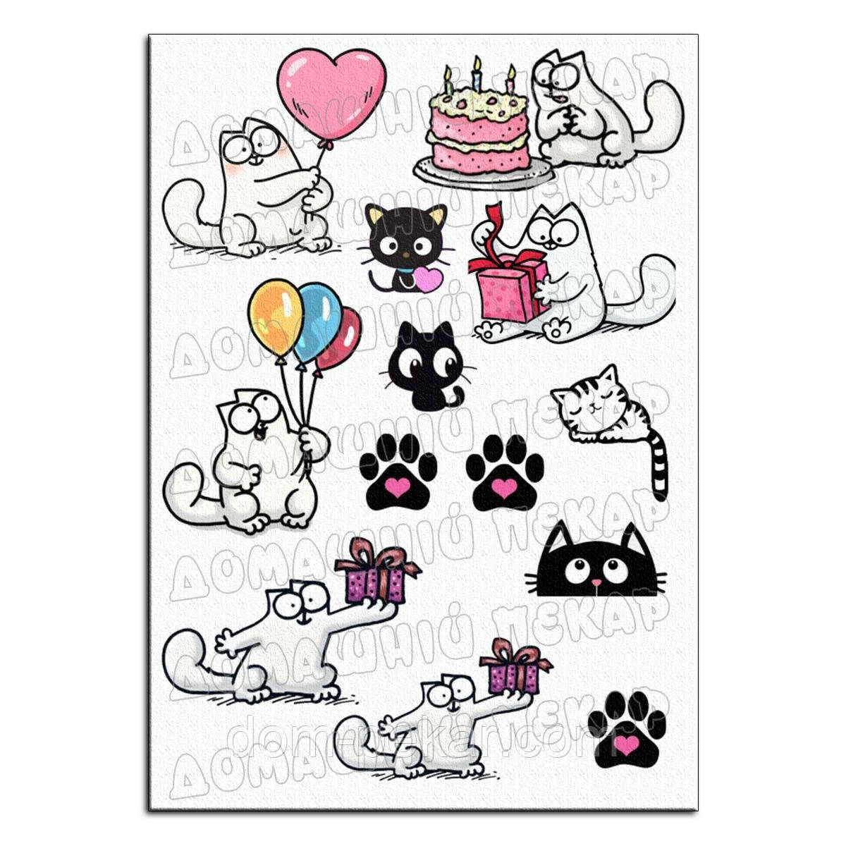 Кіт Саймона Simons Cat вафельна картинка