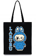 Екосумка з друком "Labubu" №2 (колір чорний) (27762)