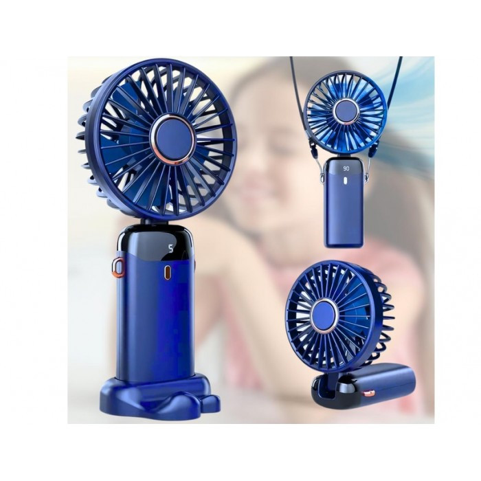 Портативний акумуляторний бездротовий вентилятор із регулюванням швидкості та дисплеєм AIN-15, фото 1