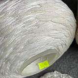 Пряжа фантазійна бавовна Baguette greggio світлий молочний, 100 грамів, фото 3