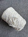 Пряжа фантазійна бавовна Baguette greggio світлий молочний, 100 грамів, фото 6