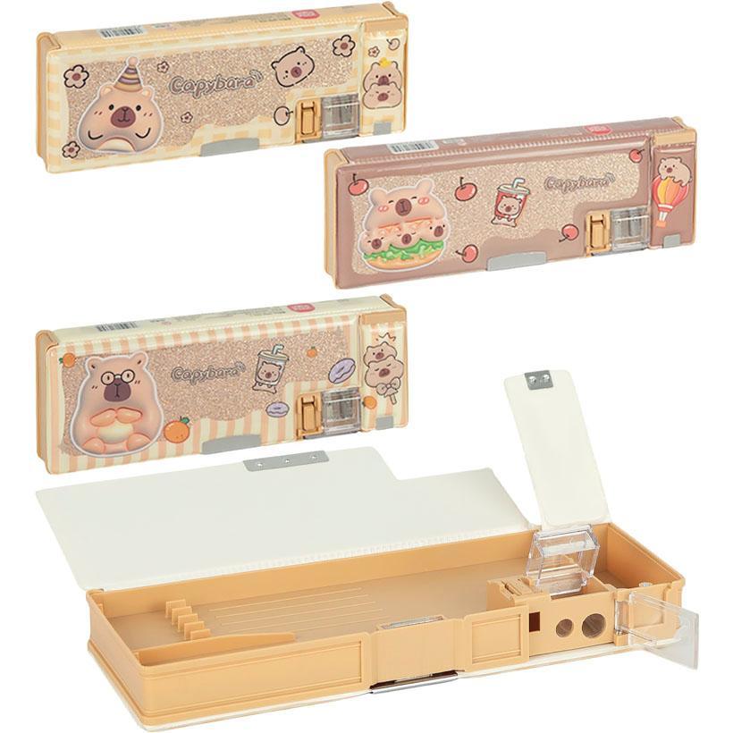 Пенал шкільний з об'ємною 3D-фігуркою "Capybara" 573-1, фото 1