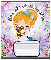 Зошит шкільний Leader Принцеси А5 коса лінія з додатковою