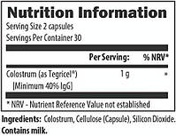 Designs for Health Tegricel Colostrum/ Колострум для підтримки імунітету 40% lgG 60 капсул BX571, фото 2