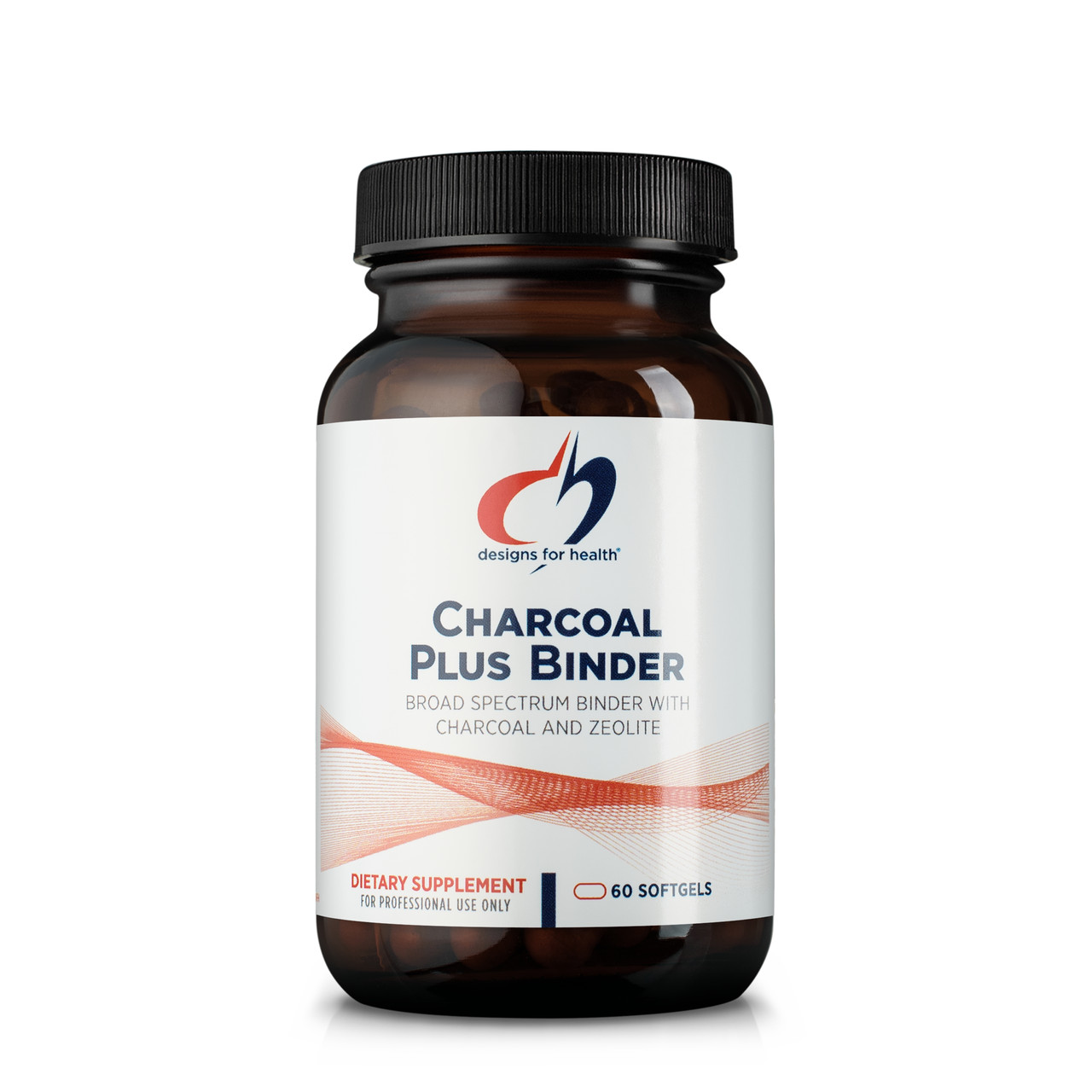 Designs for Health Charcoal Plus Binder / Сорбент широкого спектра з кокосовим вугіллям і цеолітом 60 капсул BX59, фото 1