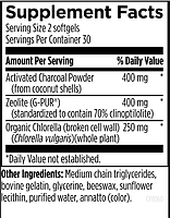 Designs for Health Charcoal Plus Binder / Сорбент широкого спектра з кокосовим вугіллям і цеолітом 60 капсул BX59, фото 2
