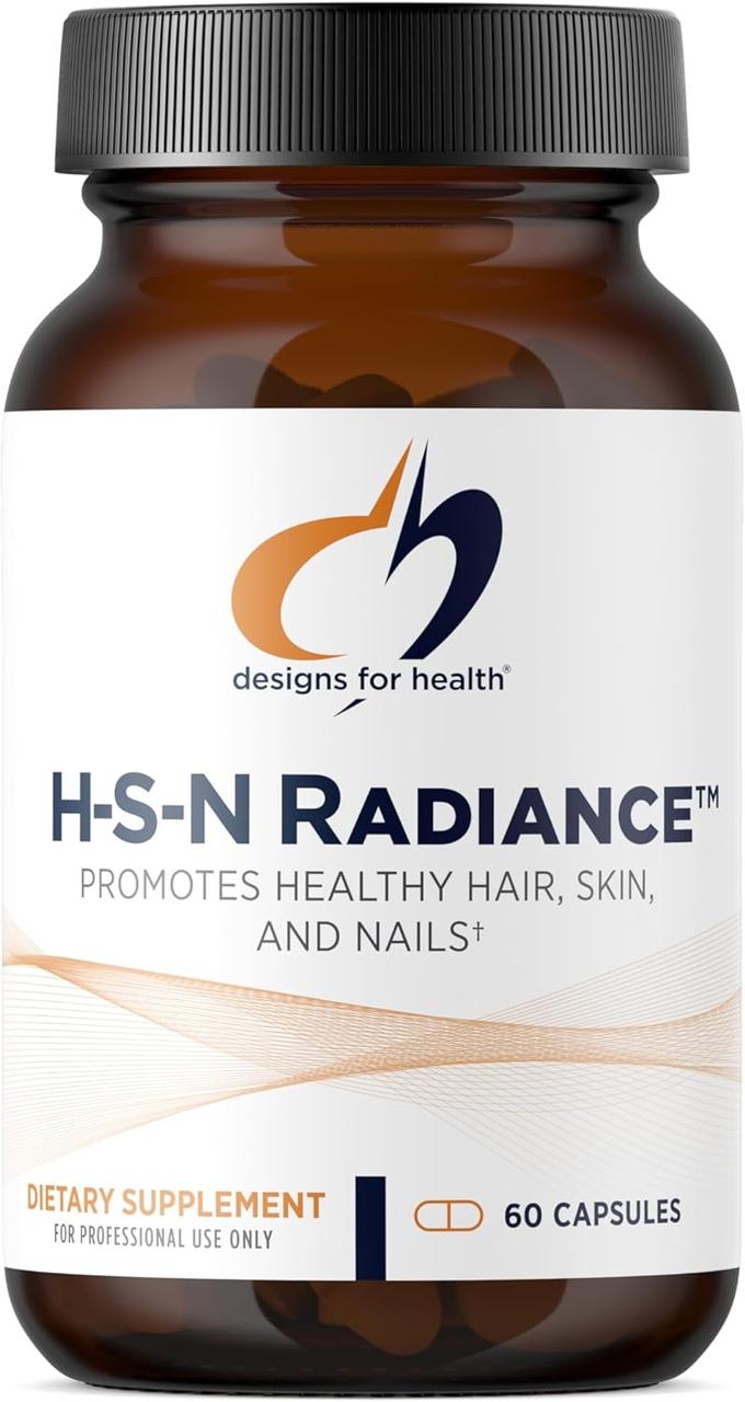 Designs for Health H-S-N Radiance/ Здоров'я волосся, шкіри та нігтів 60 капсул BX957, фото 1