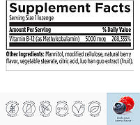 Designs for Health Vitamin B12 / Вітамін Б12 високоефективний метилкобаламін 5000 мкг 60 льодяників BX006, фото 2