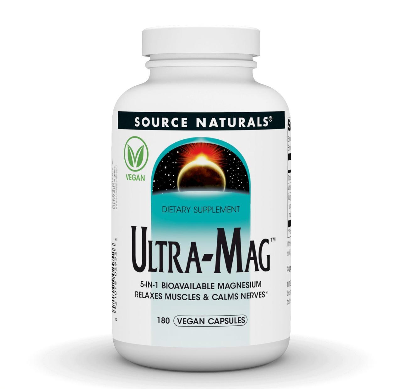 Ультра-маг Source Naturals Ultra-Mag, 180 вегетаріанських капсул, фото 1