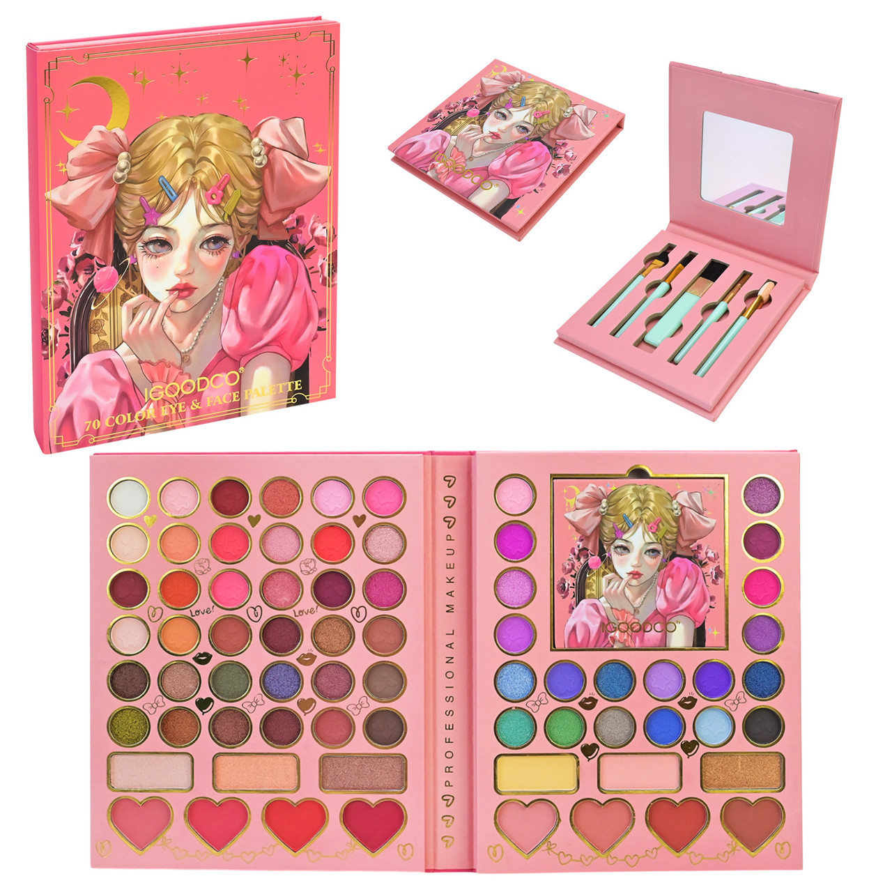 Косметика дитяча ігрова LK5146, палетка тіней, аксесуари, фото 1