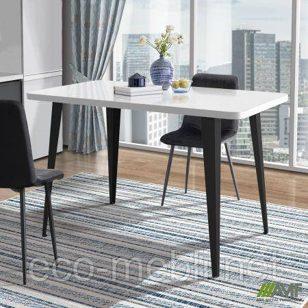 Стіл Cherry 1200 (1200х670хН770) чорний графіт/білий, фото 1