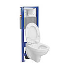 Комплект інсталяції CERSANIT С44 с унітазом CERSANIT кнопка хром 257678 000031134, фото 2