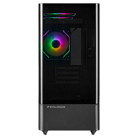 Корпус Prologix Lumi GM-01AB Glass ARGB Black