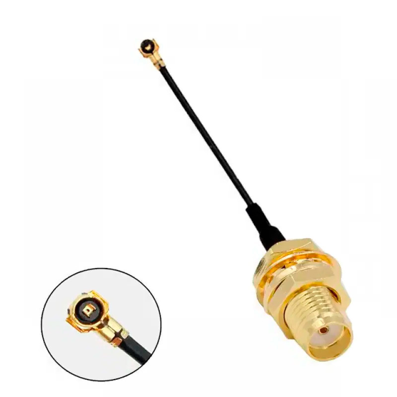 Перехідник антенний SMA Female - IPEX uFL, 5 см пігтейл 50 мм RF1.13 для 4G 3G модемів, WiFi роутерів