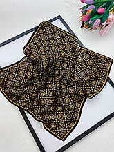 Легка хустка Lo 70*70 см віскоза/коттон чорна