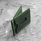 Чоловічий шкіряний затискач для грошей і карток Grand Green з натуральної шкіри Crazy Horse, фото 7