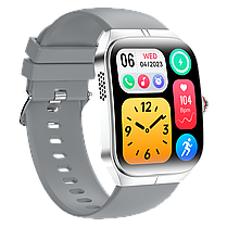 Смарт годинник Smart Watch 4you VIBE (1.95, AMOLED, 300 mAh, Дзвінки, Metal) Silver/Grey, фото 4