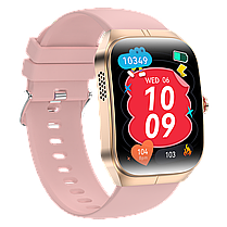 Смарт годинник Smart Watch 4you VIBE (1.95, AMOLED, 300 mAh, Дзвінки, Metal) Gold/Pink, фото 4