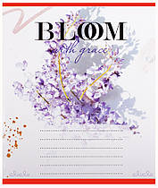 Зошит шкільний Leader Цвітіння А5 коса лінія з додатковою