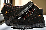 Чоловічі зимові черевики на хутрі еко-нубук на блискавку (СГБ-5ч), фото 3