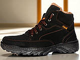 Чоловічі зимові черевики на хутрі еко-нубук на блискавку (СГБ-5ч), фото 2