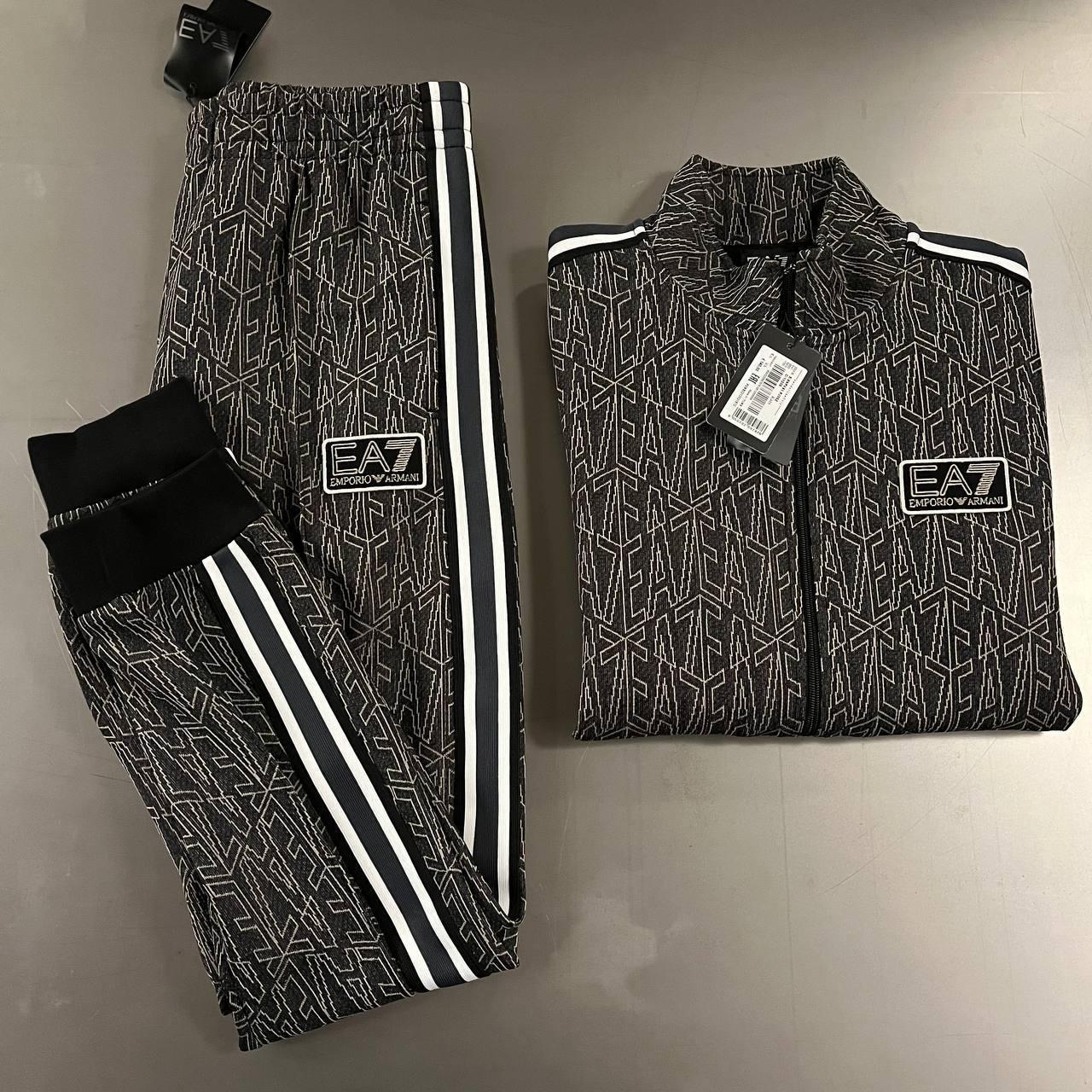 Чоловічий спортивний костюм ARMANI D12810 чорний, фото 1