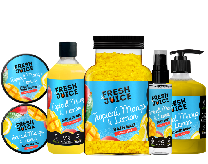 Набір для догляду за тілом Tropical Mango & Lemon Fresh Juice, фото 1