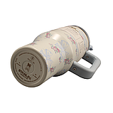 Термос термочашка Stanley Quencher H2.0 Tumbler з нержавіючої сталі 1,18 л Roza Beaux Blue KT6007857-1-Уцінка, фото 9