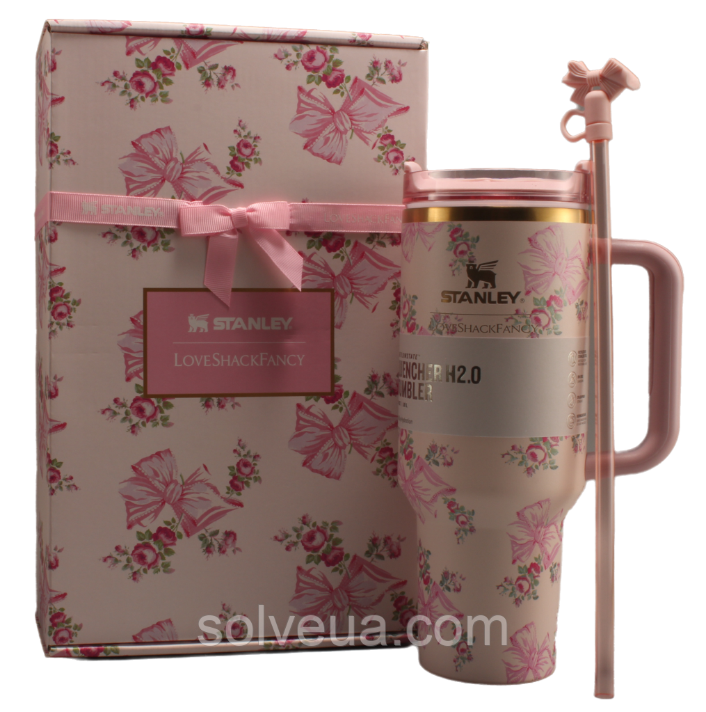 Термос термочашка Stanley Quencher H2.0 Tumbler з нержавіючої сталі 1,18 л Roza Beaux Pink KT6007858-1-Уцінка, фото 1