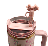 Термос термочашка Stanley Quencher H2.0 Tumbler з нержавіючої сталі 1,18 л Roza Beaux Pink KT6007858-1-Уцінка, фото 8